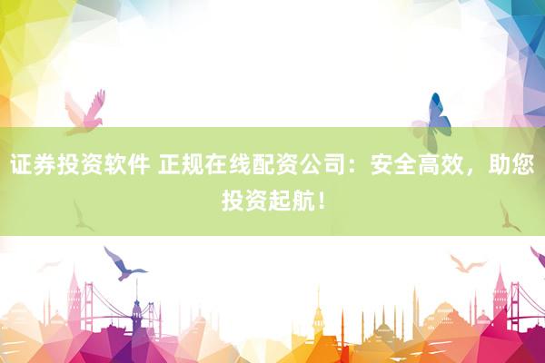 证券投资软件 正规在线配资公司：安全高效，助您投资起航！