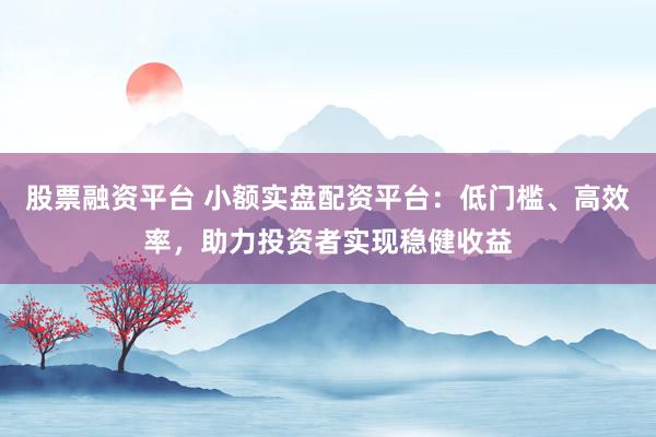 股票融资平台 小额实盘配资平台：低门槛、高效率，助力投资者实现稳健收益