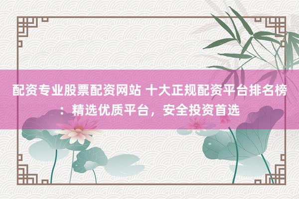 配资专业股票配资网站 十大正规配资平台排名榜：精选优质平台，安全投资首选